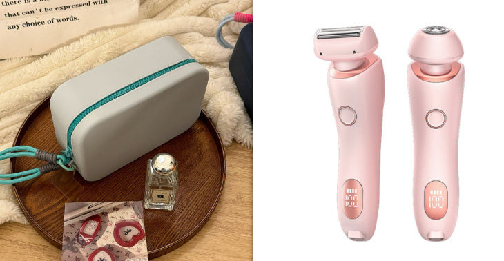 2 In 1 Hair Removal Epilator USB Rechargeable Trimmer Women Body Razor Face Leg Armpit Bikini Hand Pubic Shaver Hair Remover - ZA-ZOLA