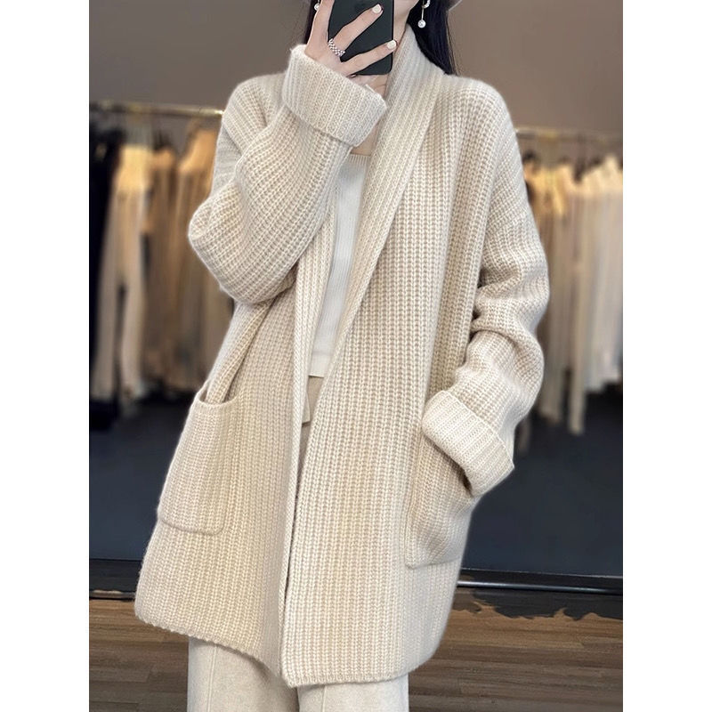 Warm All-Match Leisure Sweater Coat – Simple & Stylish Women’s Knitwear