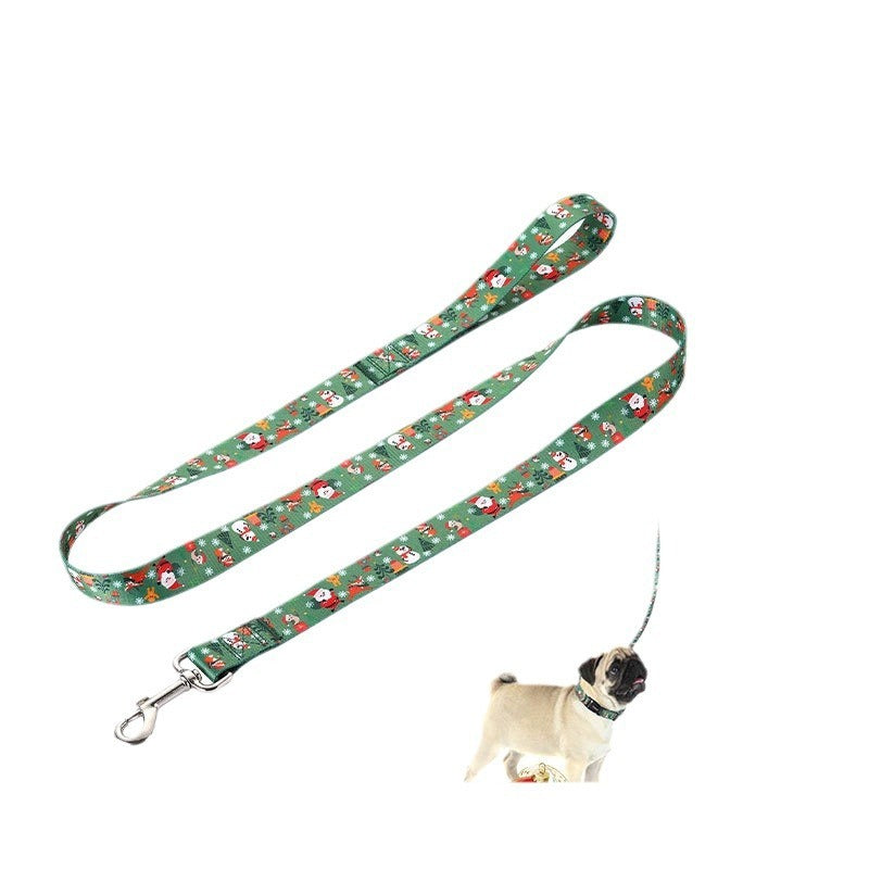 Christmas Pet Collar & Leash Set – Hand Holding Rope Dog Leash for Holiday Walks - ZA-ZOLA