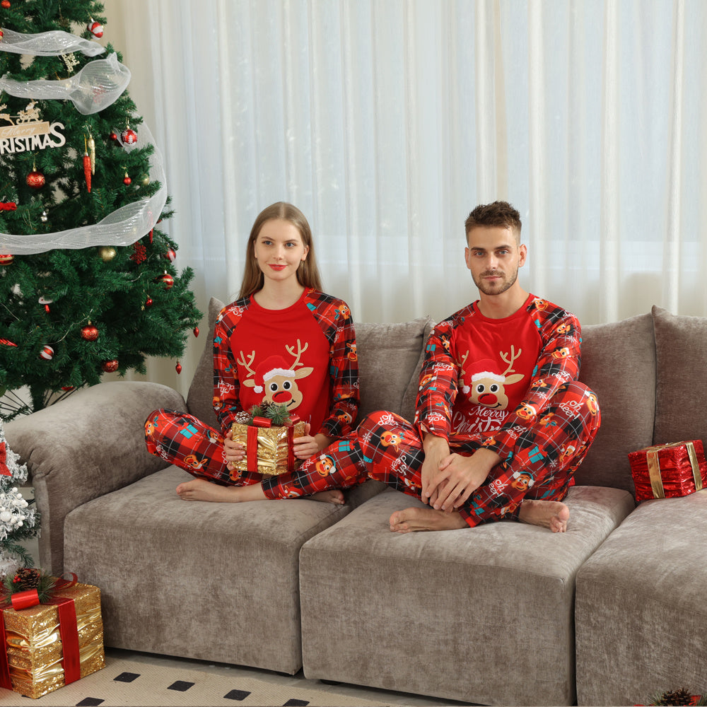 European & American Long Sleeve Christmas Suit – Printed Plaid Homewear Set - ZA-ZOLA