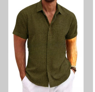 Men's Solid Color Loose Linen T-Shirt – Lightweight, Breathable & Perfect for Summer - ZA-ZOLA