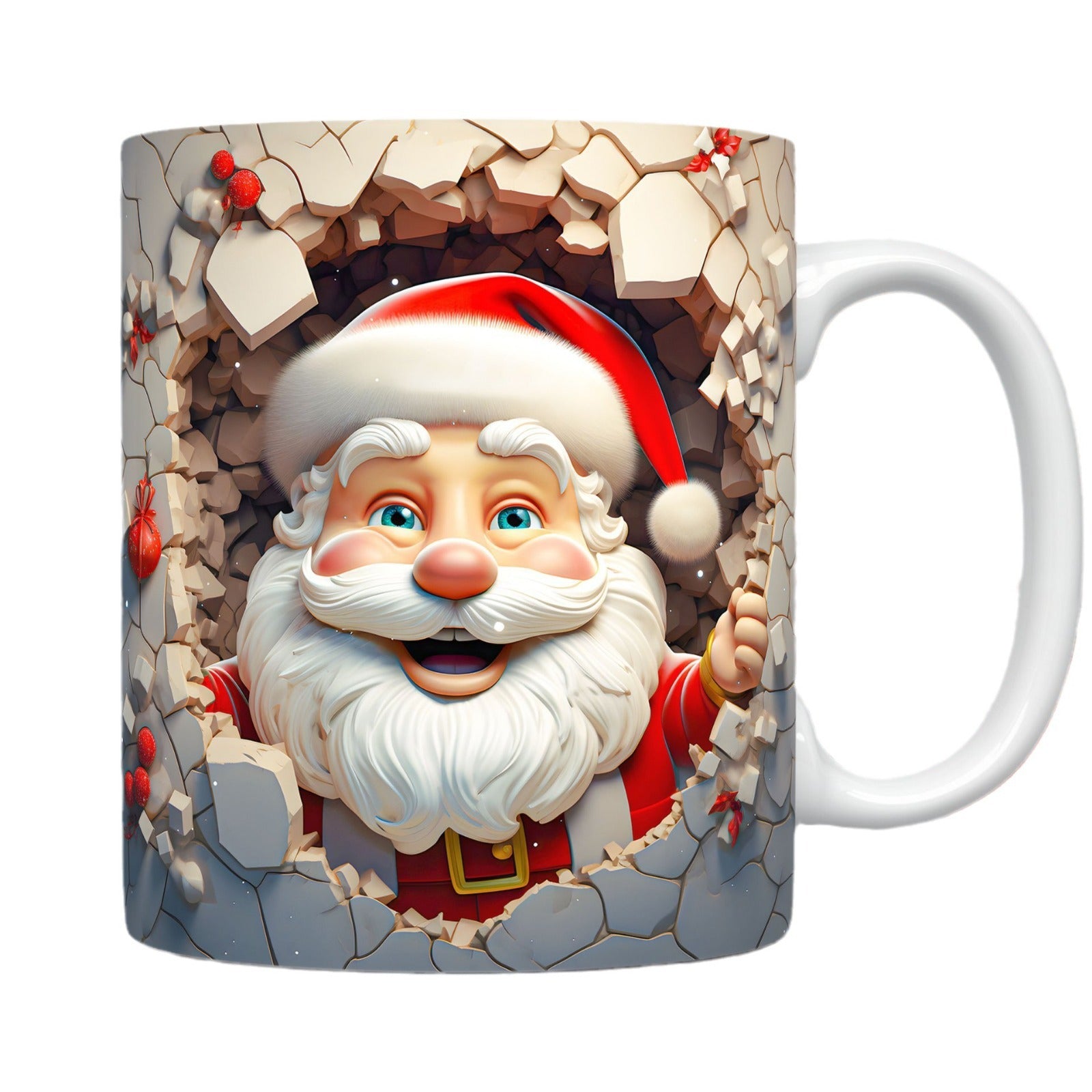 3D Christmas Ceramic Mug | Festive Snowman & Santa Cups - ZA-ZOLA