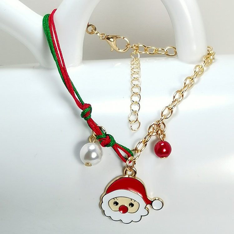 Festive Christmas Charm Bracelet – Snowman, Santa Claus, Tree, Snowflake & Elk Charms | Perfect Christmas & New Year Gift for Women! - ZA-ZOLA