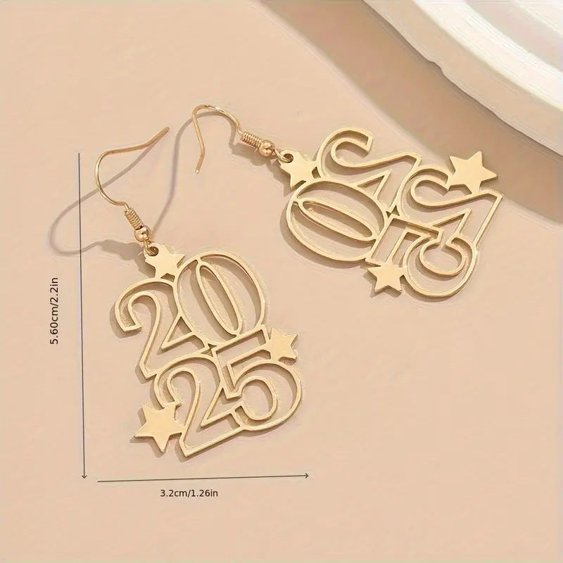 Creative Digital Earrings – Fashionable Galvanized Design for Trendy Jewelry Lovers - ZA-ZOLA