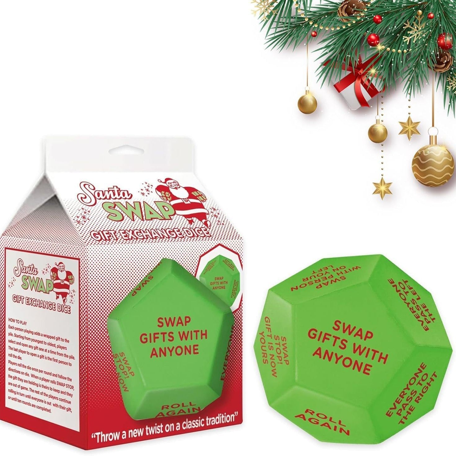 Santa Claus Gift Exchange Dice – Fun Christmas Game for Holiday Parties - ZA-ZOLA