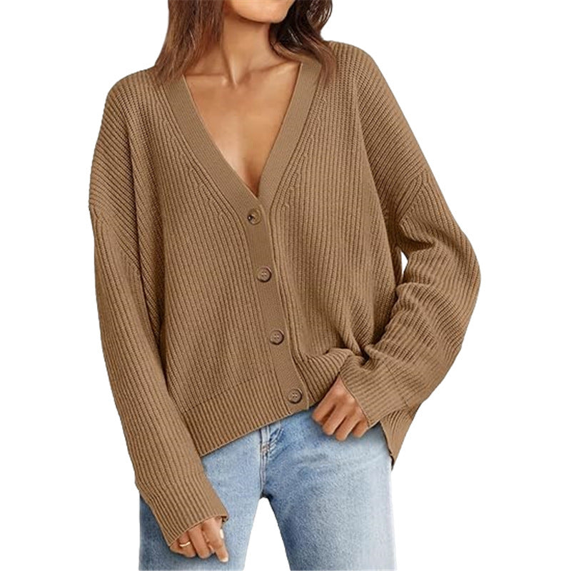 Women's Sweater Lightweight Button Cardigan No Pilling No Fading - ZA-ZOLA