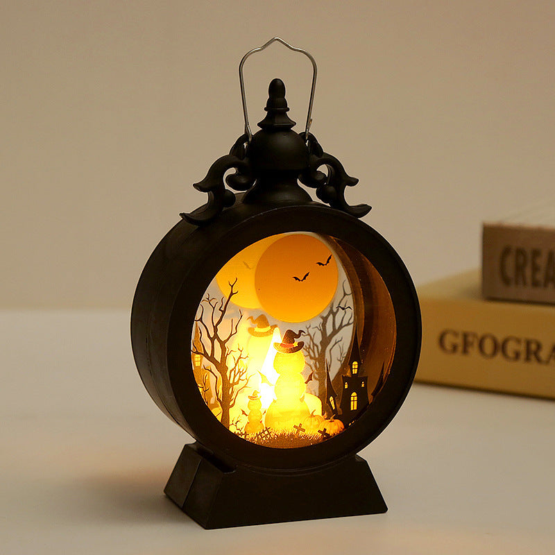 Halloween Retro Candle Portable Storm Lantern - ZA-ZOLA