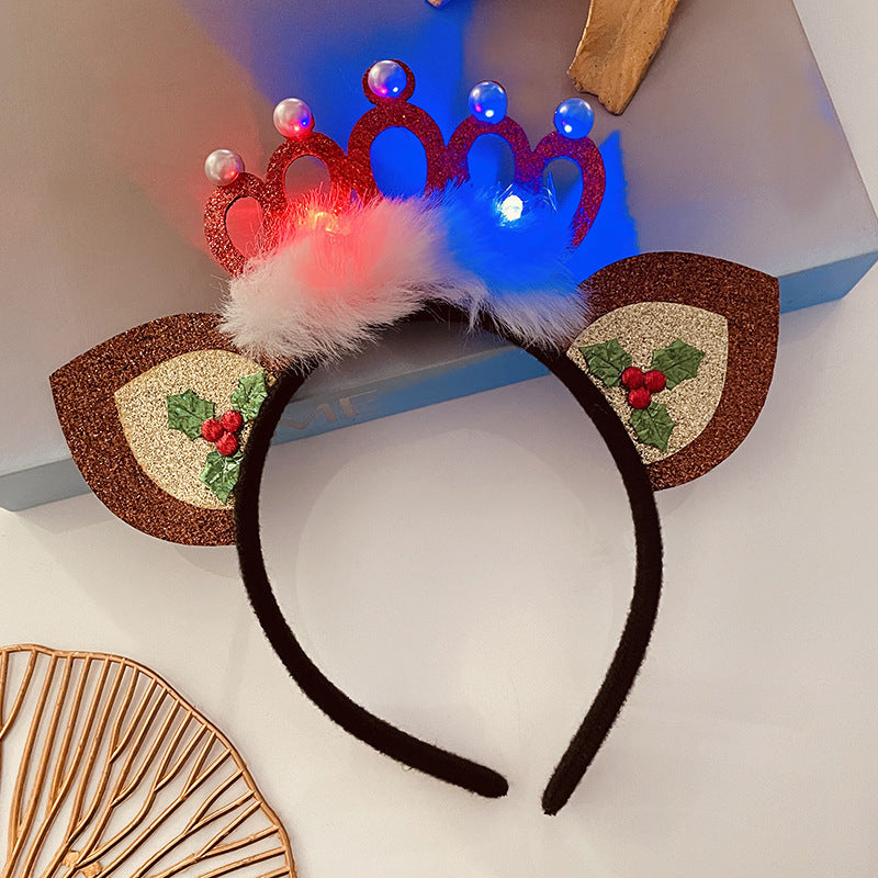 Light-Up Christmas Headband for Women - Festive Snowflake Design - ZA-ZOLA