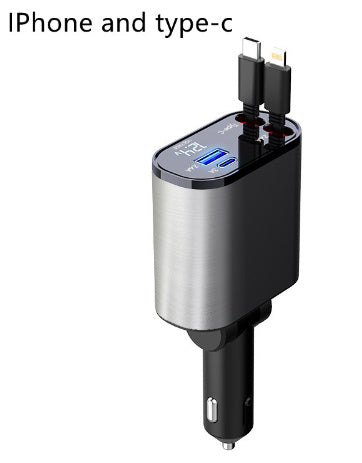 Metal Car Charger 100W Super Fast Charging Car Cigarette Lighter USB And TYPE-C Adapter - ZA-ZOLA