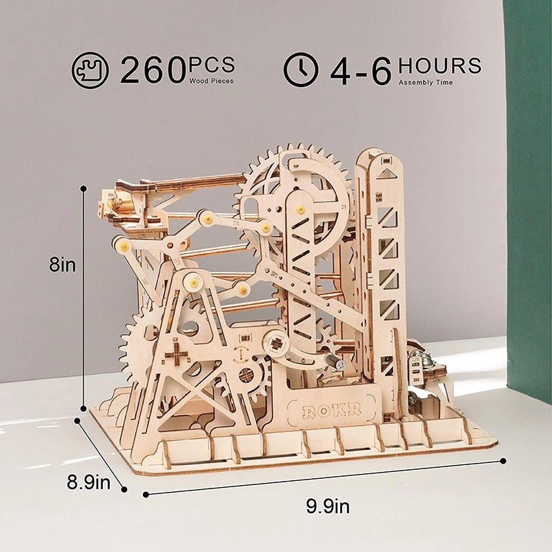 3D DIY Wooden Puzzle Roller Coaster | Fun & Educational Toy for Kids - ZA-ZOLA