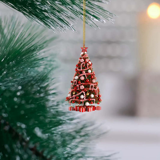 Stylish Acrylic Christmas Tree Pendants - Holiday Flat Decorations - ZA-ZOLA