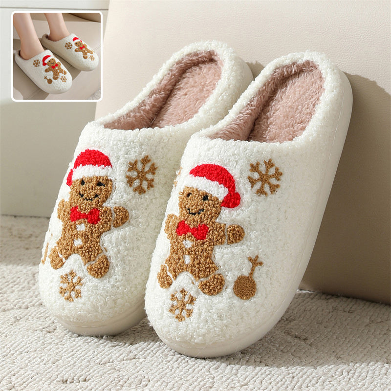 Christmas Plaid Santa Claus Slippers for Women – Non-slip Fuzzy Winter Indoor House Shoes – Cozy Bedroom Slippers - ZA-ZOLA