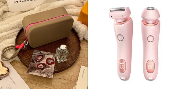 2 In 1 Hair Removal Epilator USB Rechargeable Trimmer Women Body Razor Face Leg Armpit Bikini Hand Pubic Shaver Hair Remover - ZA-ZOLA