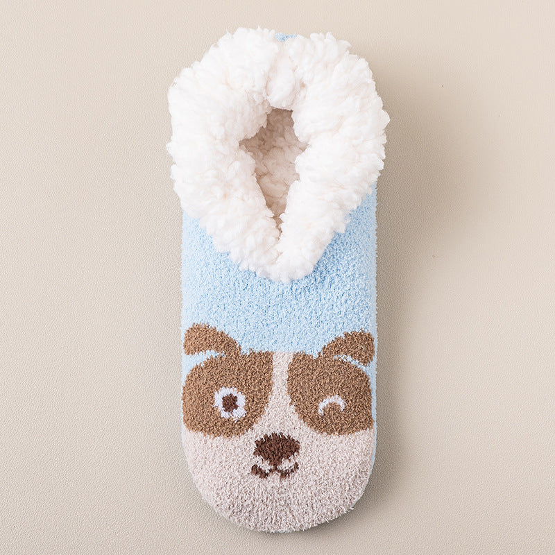 Thickened Lambs wool Room Socks – Indoor Non-Slip Silicone Cozy Winter Socks - ZA-ZOLA