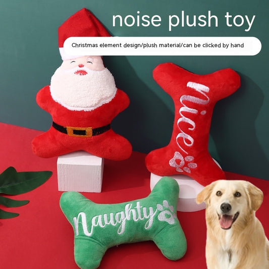 Christmas Dog Plush Toy – Sounding Puppy Santa Claus Decoration for Pets - ZA-ZOLA