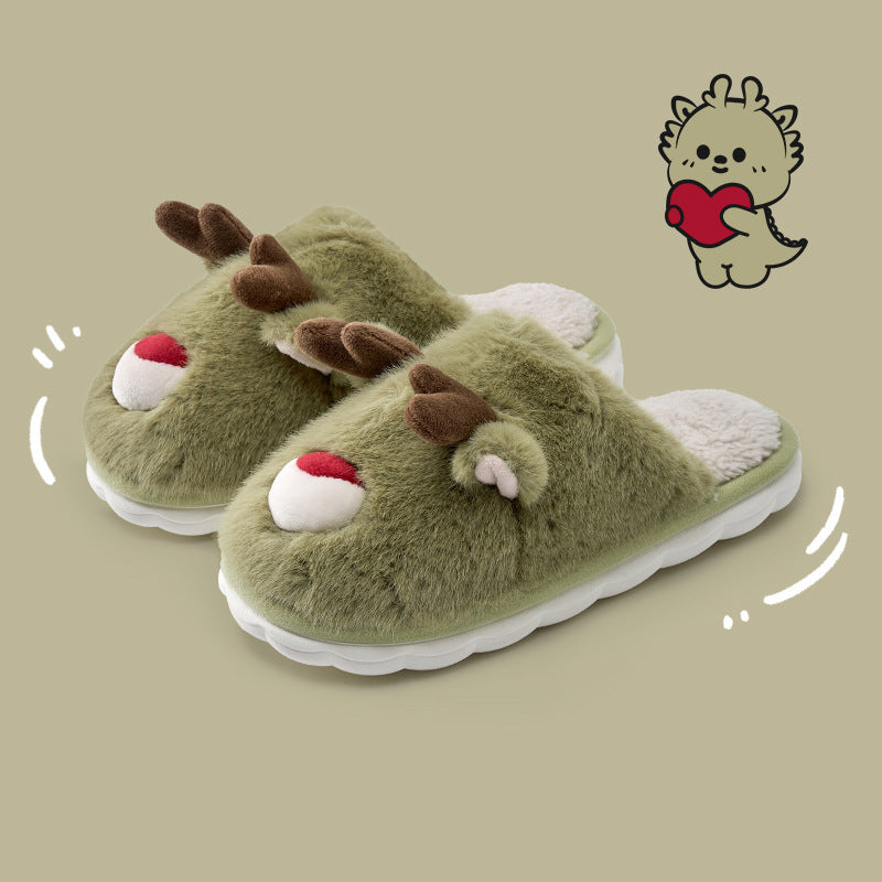 Cartoon Cotton Slippers – Inner Velvet Insulated Cotton-Padded Shoes for Winter Comfort - ZA-ZOLA