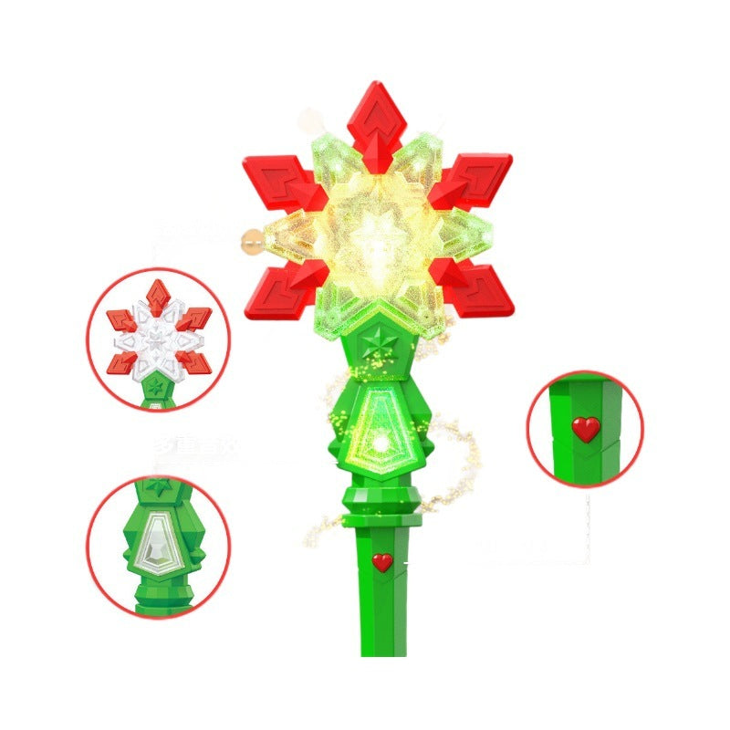 Christmas Luminous Music Snowflake Stick – Holiday Light-Up Toy for Kids - ZA-ZOLA