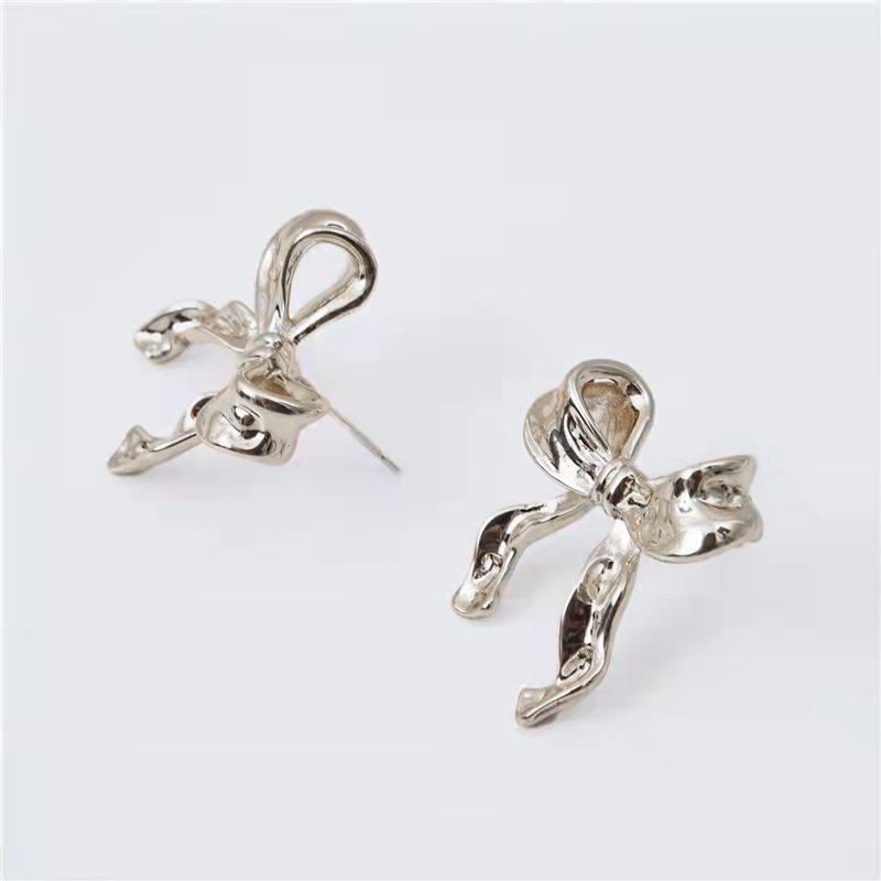 Bow Earrings Simple Style Fashionable And Versatile Earrings - ZA-ZOLA