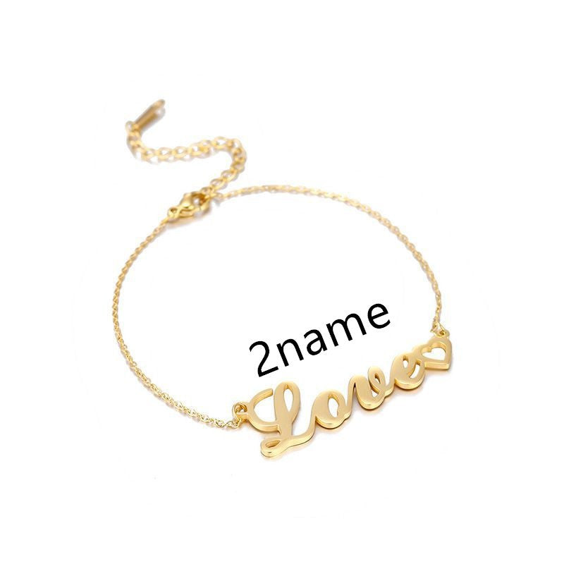 Personalized DIY Custom Name Bracelet Stainless Steel - ZA-ZOLA