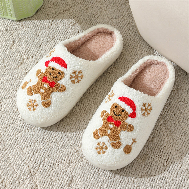 Christmas Plaid Santa Claus Slippers for Women – Non-slip Fuzzy Winter Indoor House Shoes – Cozy Bedroom Slippers - ZA-ZOLA