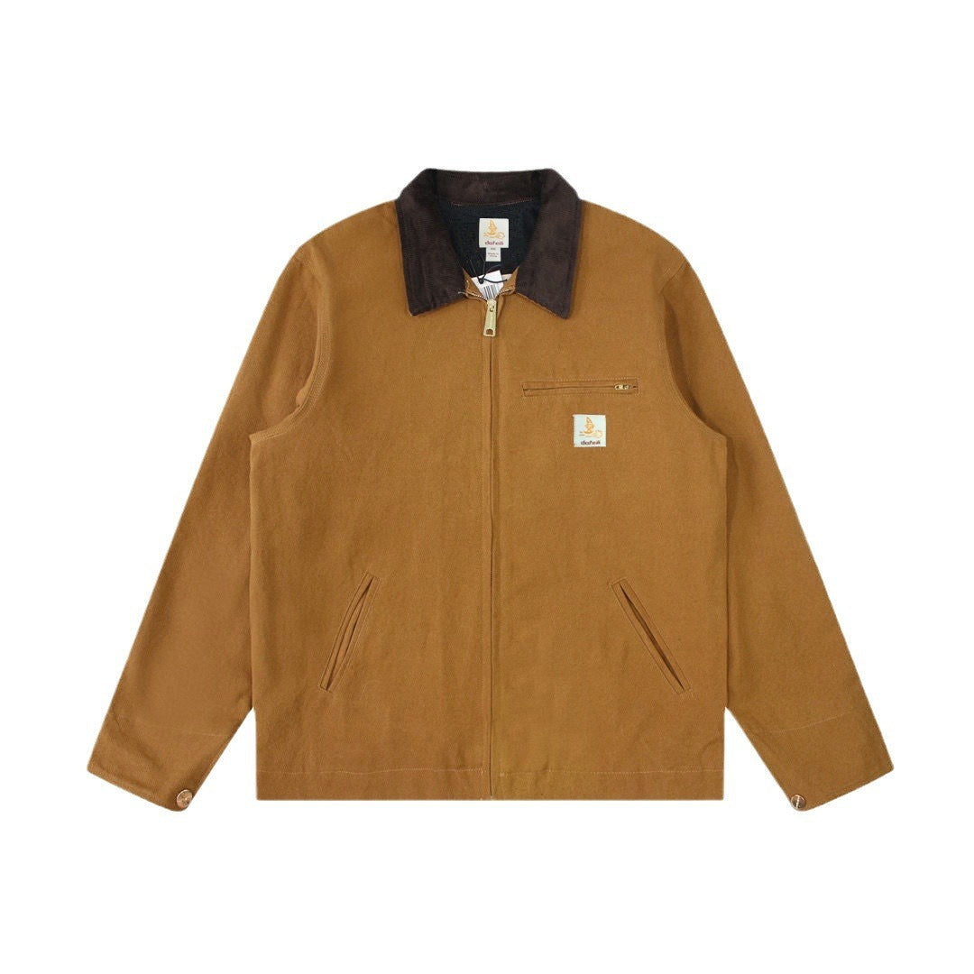 American Workwear Canvas Vintage Safari Jacket Autumn CoatProduct information:
 
 Color: creamy-white, dark gray, black, khaki, sky blue, purple
 
 Suitable for people: Plus size
 
 Size: S,M,L,XL,XXL
 
 Version: Loose
 
 LcoatZA-ZOLAZA-ZOLAAmerican Workwear Canvas Vintage Safari Jacket Autumn Coat