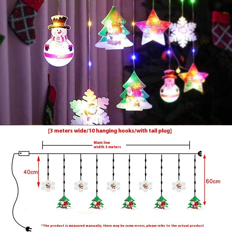 Painted Christmas Curtain Lights – Rubber-Covered Wire Ambience Lights for Holiday Decor - ZA-ZOLA