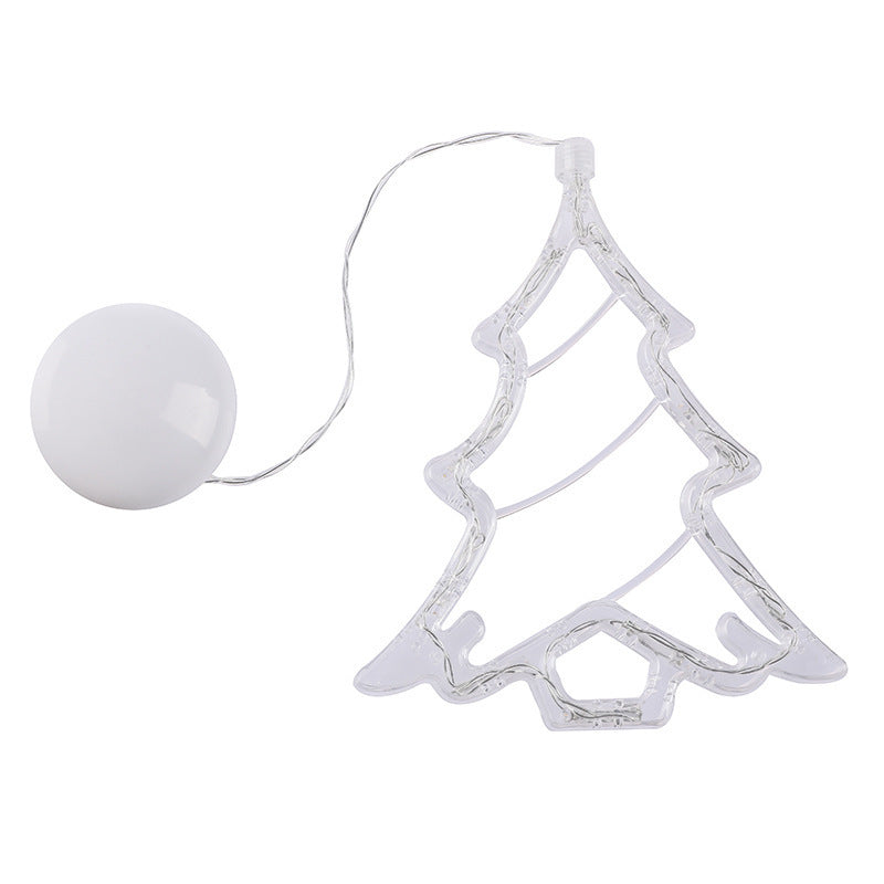 Christmas LED Suction Cup Chandelier – Santa Claus, Elk & Snowman Window Lights - ZA-ZOLA