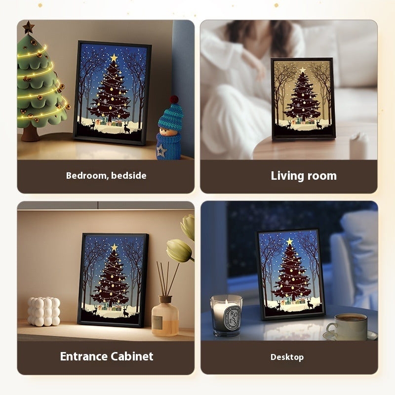 2024 Luminous Christmas Tree Painting Bluetooth Speaker – Decorative Gift & Light Art - ZA-ZOLA