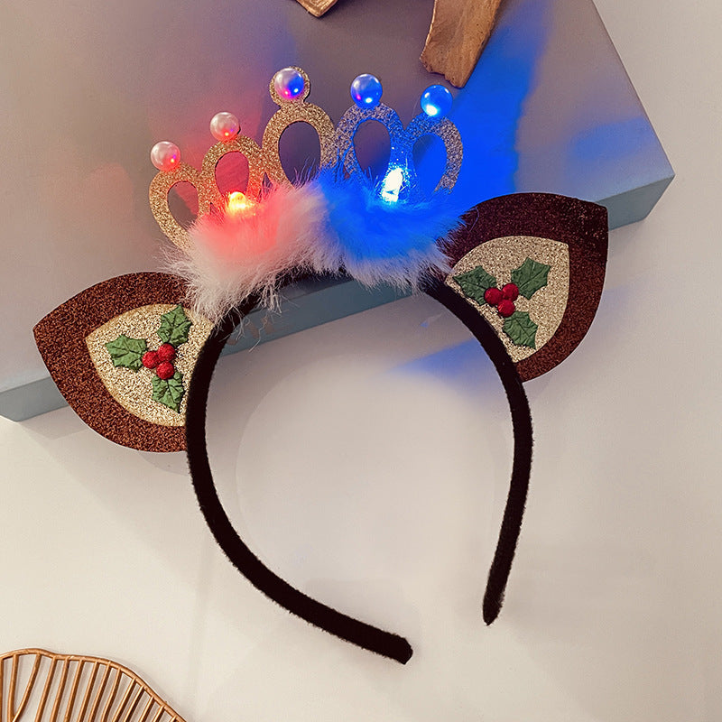 Light-Up Christmas Headband for Women - Festive Snowflake Design - ZA-ZOLA