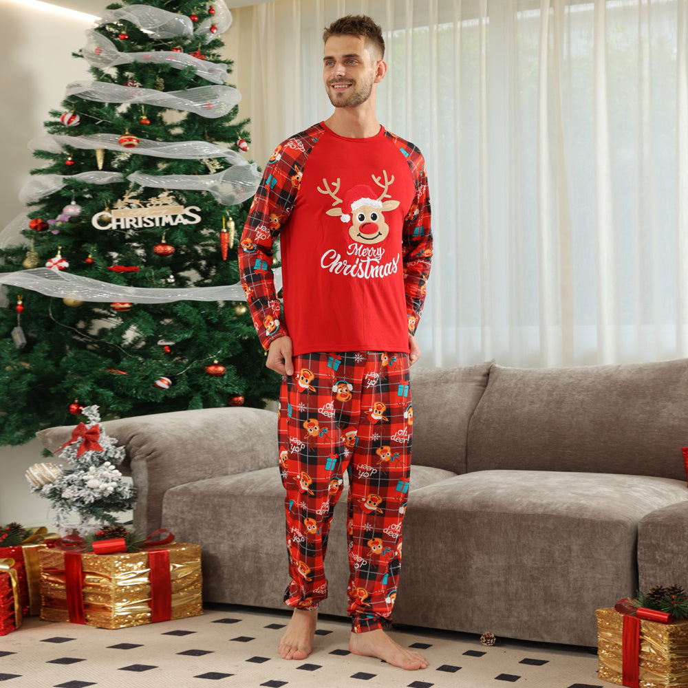 European & American Long Sleeve Christmas Suit – Printed Plaid Homewear Set - ZA-ZOLA