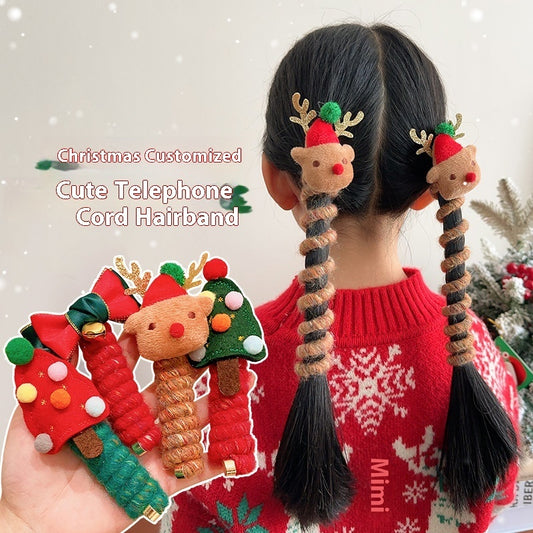 Christmas Headdress Hair Ring – Fun Phone Line Design for Kids’ Festive Hairstyles - ZA-ZOLA