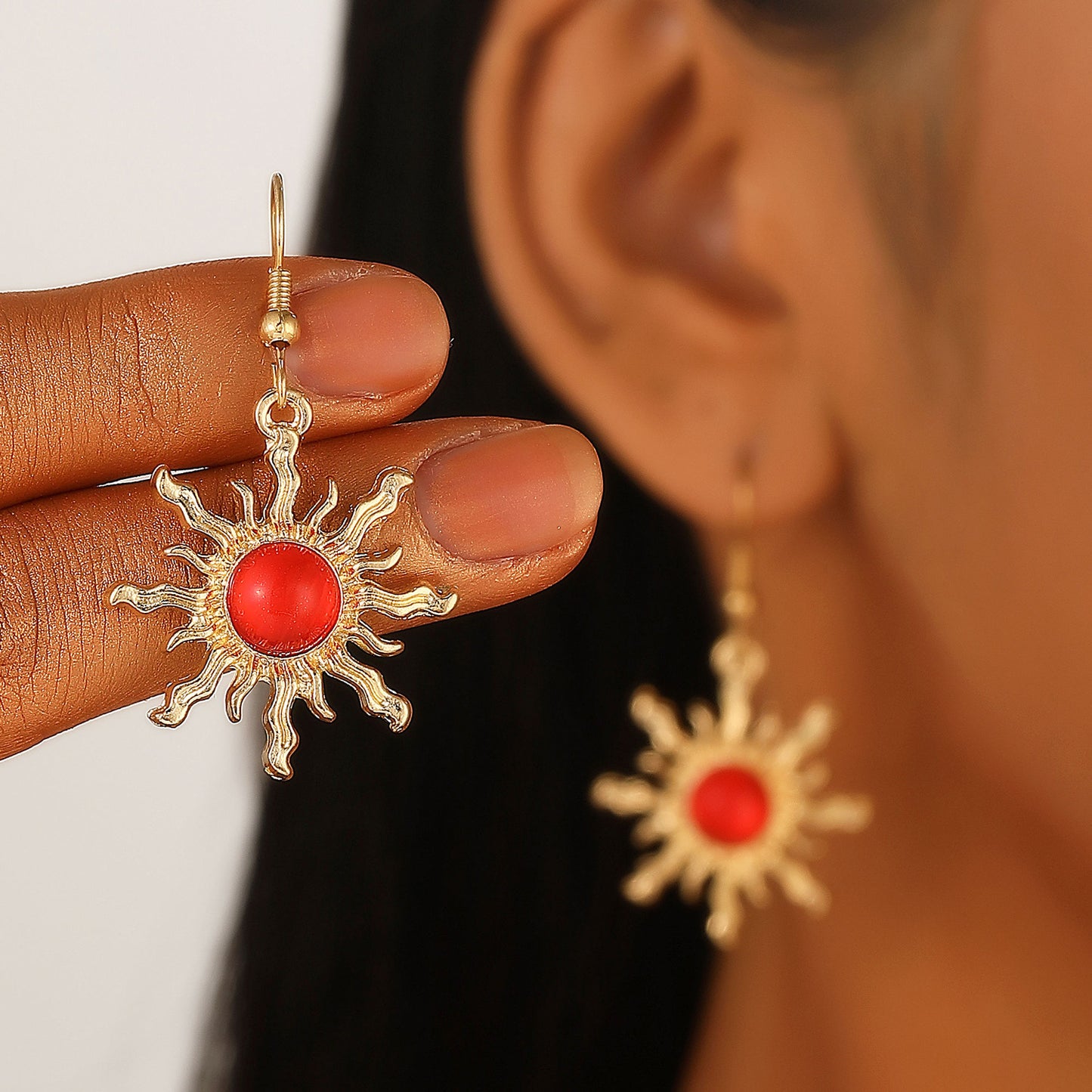 Vintage Sun Vug Stud Simple Earrings - ZA-ZOLA