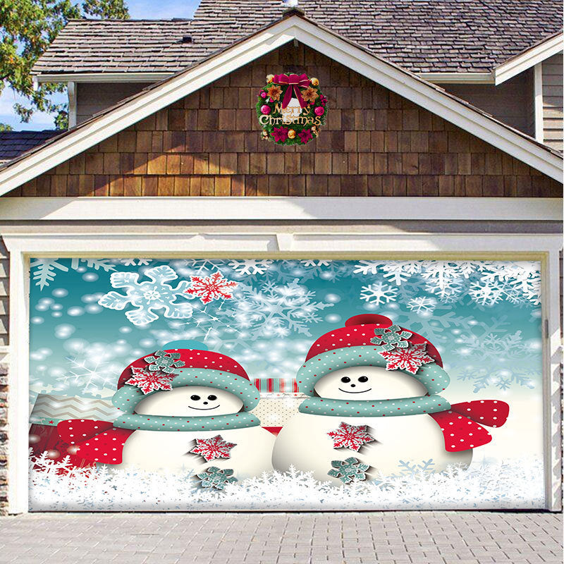 Christmas Hanging Background Cloth – Garage Door Patch for Holiday Party Decor - ZA-ZOLA