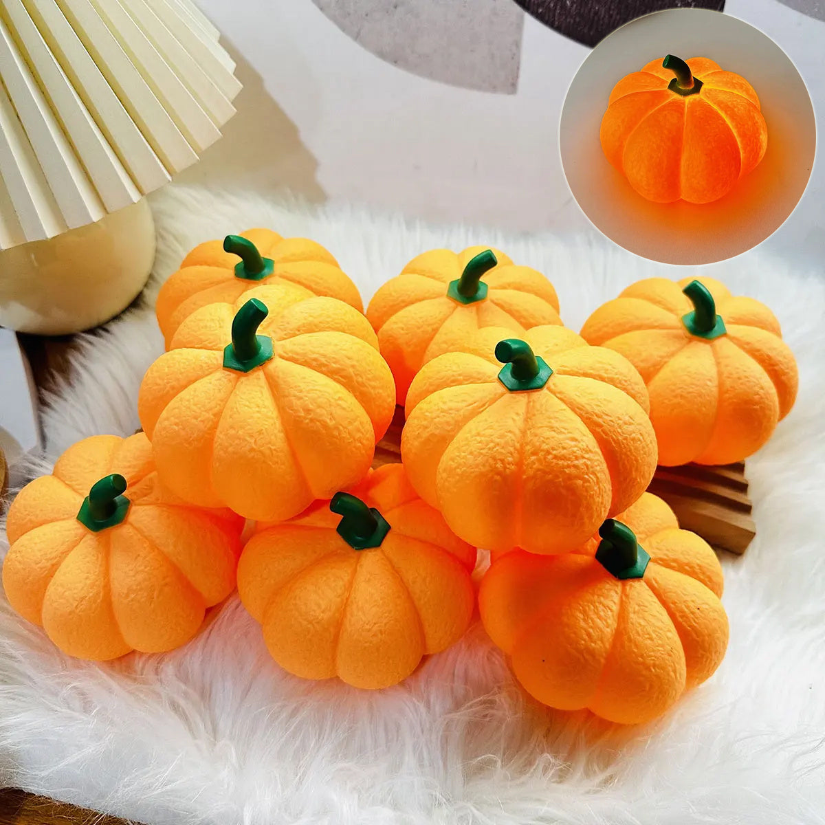 Pumpkin Halloween Decorative Night Light Bedroom Dormitory Creative Bedside Lights Eye Protection Deco Night Lamp - ZA-ZOLA