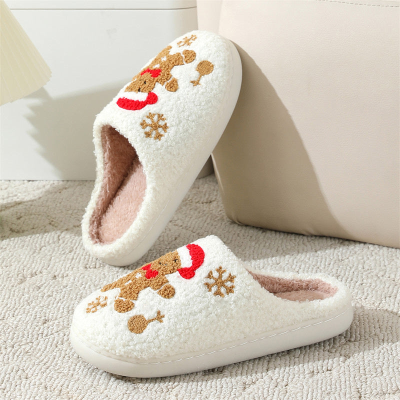 Christmas Plaid Santa Claus Slippers for Women – Non-slip Fuzzy Winter Indoor House Shoes – Cozy Bedroom Slippers - ZA-ZOLA