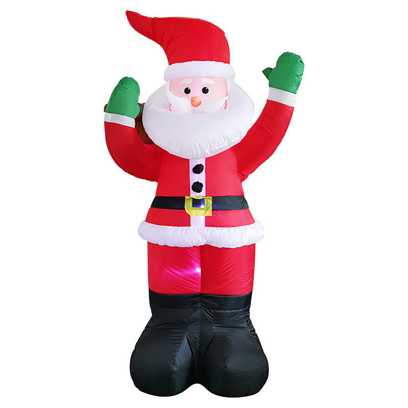 Glowing Christmas LED Santa & Snowman Inflatable – Outdoor Yard Decor - ZA-ZOLA