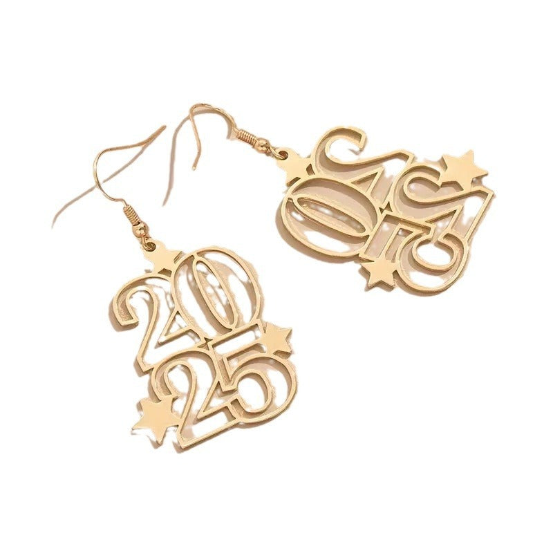 Creative Digital Earrings – Fashionable Galvanized Design for Trendy Jewelry Lovers - ZA-ZOLA