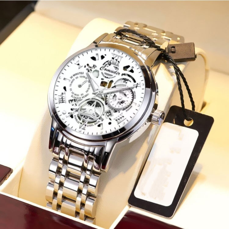 Fashion Jewelry Hollow Men's Watch Men's Waterproof Luminous Calendar - ZA-ZOLA