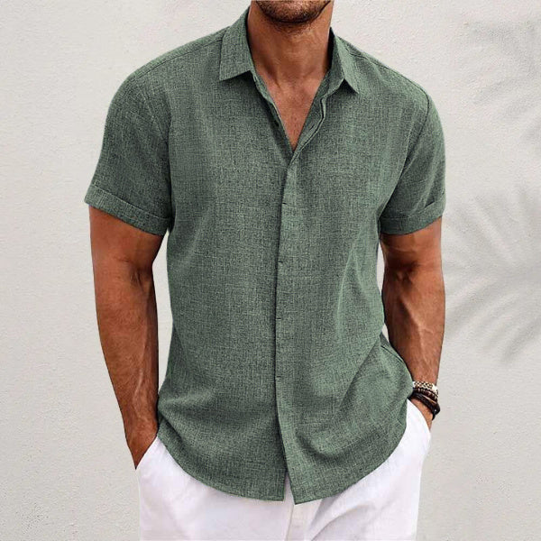 Men's Solid Color Loose Linen T-Shirt – Lightweight, Breathable & Perfect for Summer - ZA-ZOLA