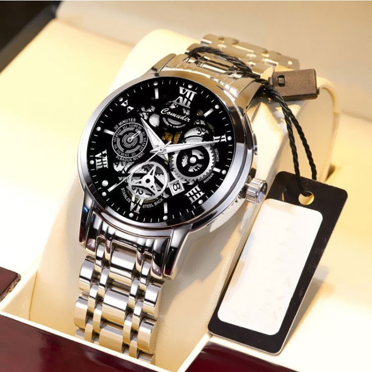 Fashion Jewelry Hollow Men's Watch Men's Waterproof Luminous Calendar - ZA-ZOLA