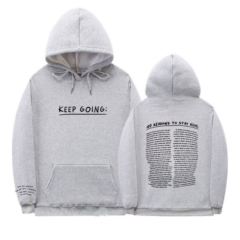 Letter Print Long-Sleeved Hoodie – Drawstring Sweatshirt with Pockets for Women’s Casual Sportswear