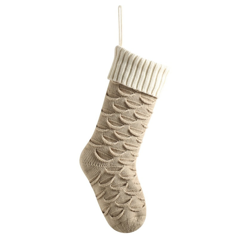 Christmas Gift Bag Decorative Socks – Knitted Hanging Stocking Decorations for Holiday Cheer - ZA-ZOLA