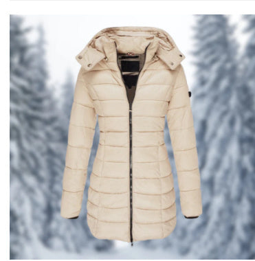 Mittellange Steppjacke im Slim-Fit – Stylischer und warmer Wintermantel für Damen