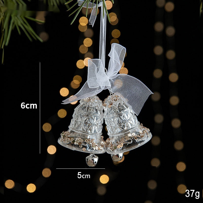 Christmas Decorations Sequins Acrylic Transparent Pendant – Festive Holiday Ornaments for Home & Tree - ZA-ZOLA