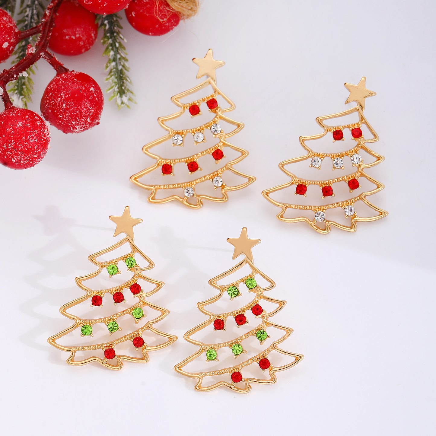 Fashionable Asymmetric Cartoon Dripping Oil Christmas Elk Earrings – Fun & Festive Holiday Jewelry - ZA-ZOLA