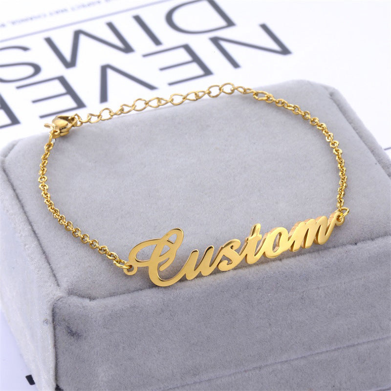 Personalized DIY Custom Name Bracelet Stainless Steel - ZA-ZOLA