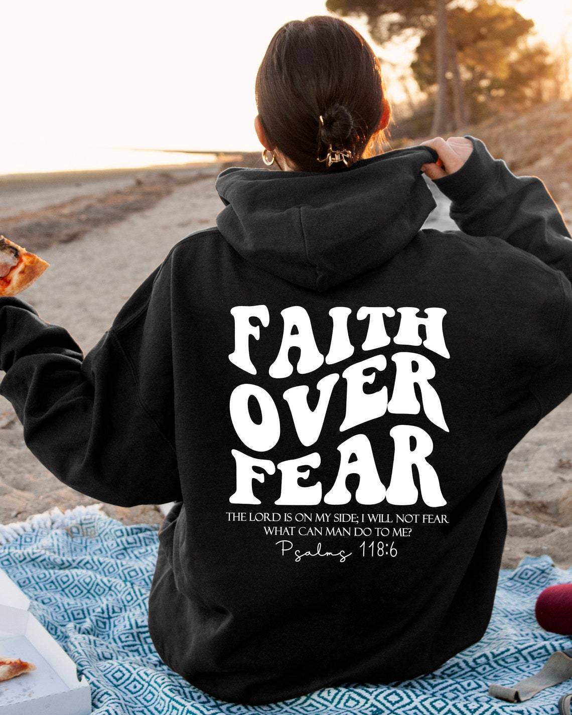 Faith Over Fear Sweatshirt – Christian Bible Verse Hoodie for Inspiration