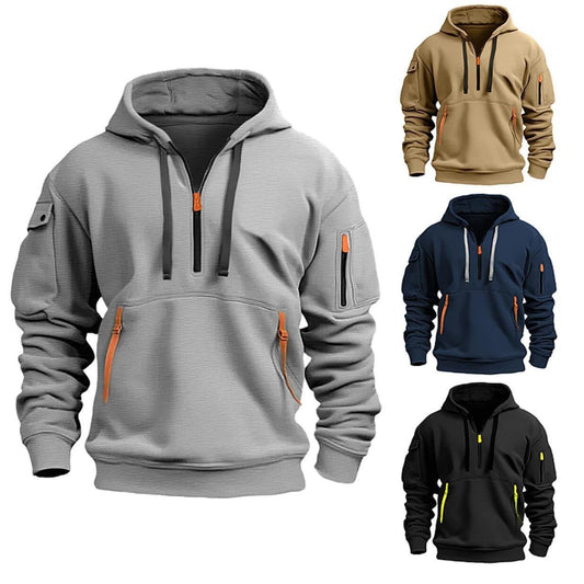 Cotton Dropped Shoulder Hooded Sweatshirt – Plus Size Loose Pullover for Men & Women