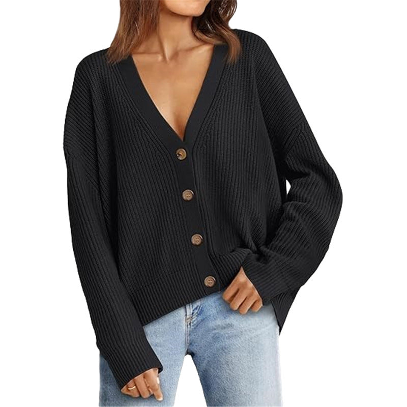 Women's Sweater Lightweight Button Cardigan No Pilling No Fading - ZA-ZOLA