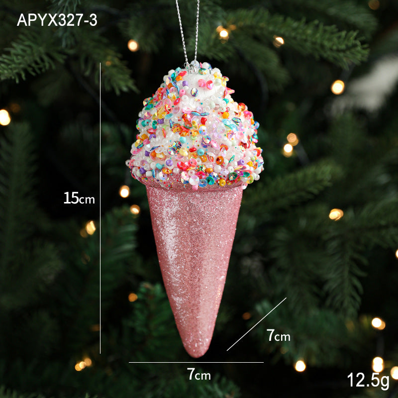 Creative Ice Cream Pendant – Small Hanging Christmas Tree Decorations - ZA-ZOLA